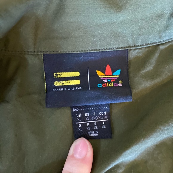 Adidas X Pharrell Williams camp embroidered cotton button up shirt - Picture 4 of 16